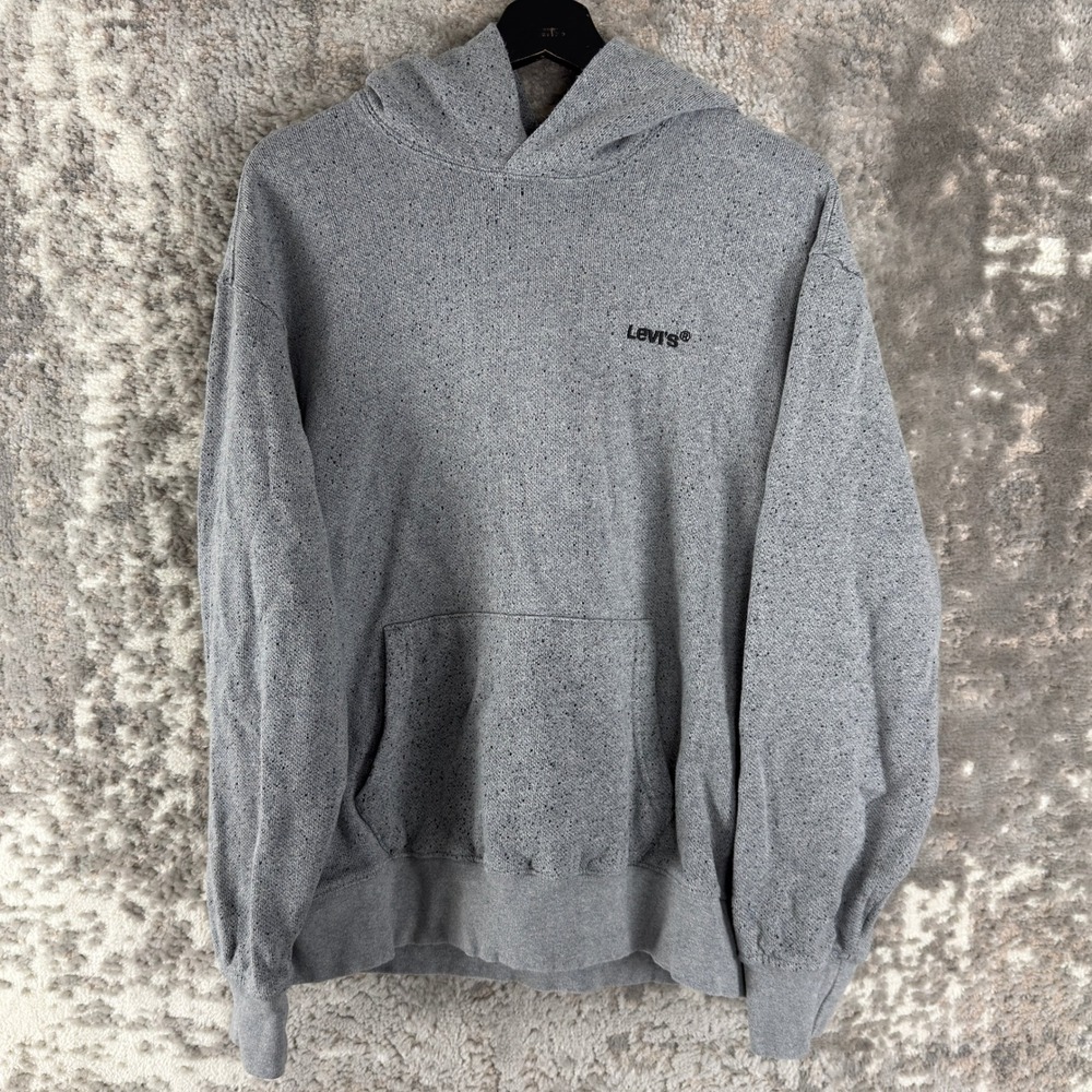 Levi's Size Large Relaxed Fit Authentics Red Tab Hoodie Gray Long Sleeve Men